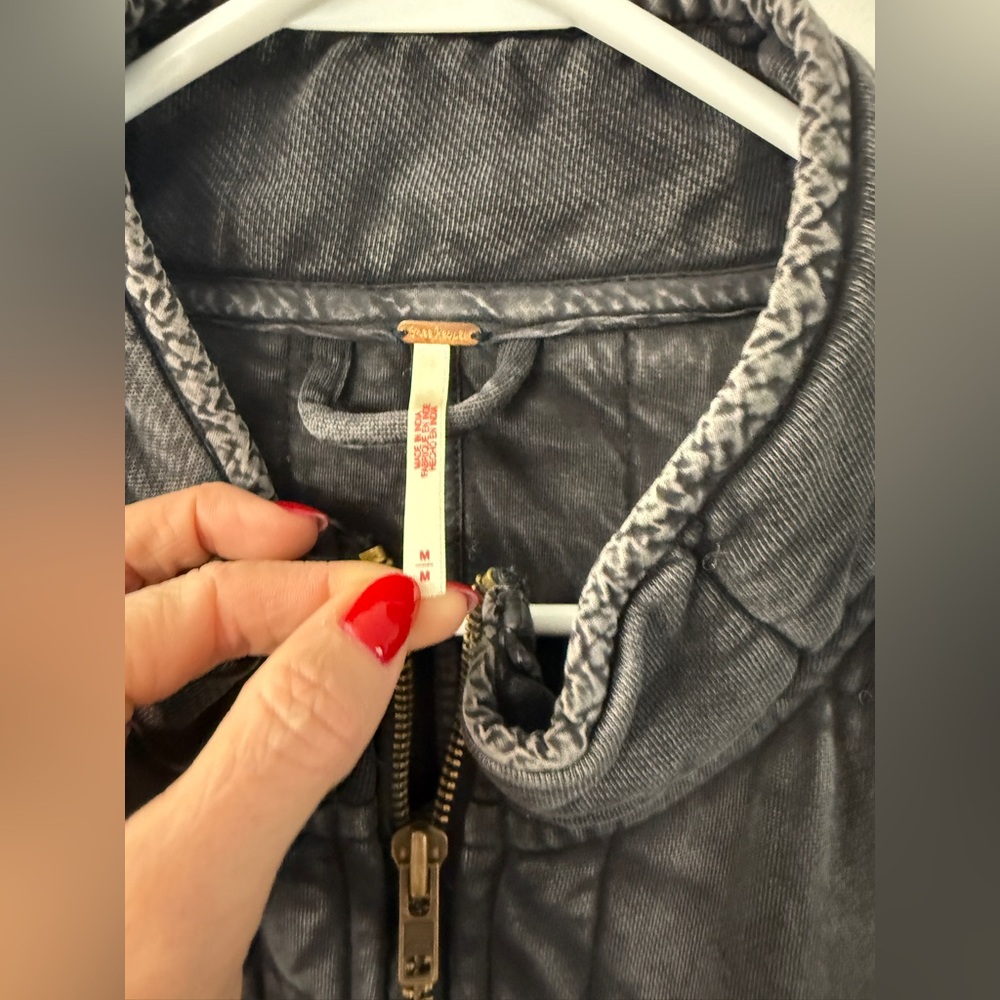 Free People Grey Dolman Quilted Jacket - Picture 3 of 7